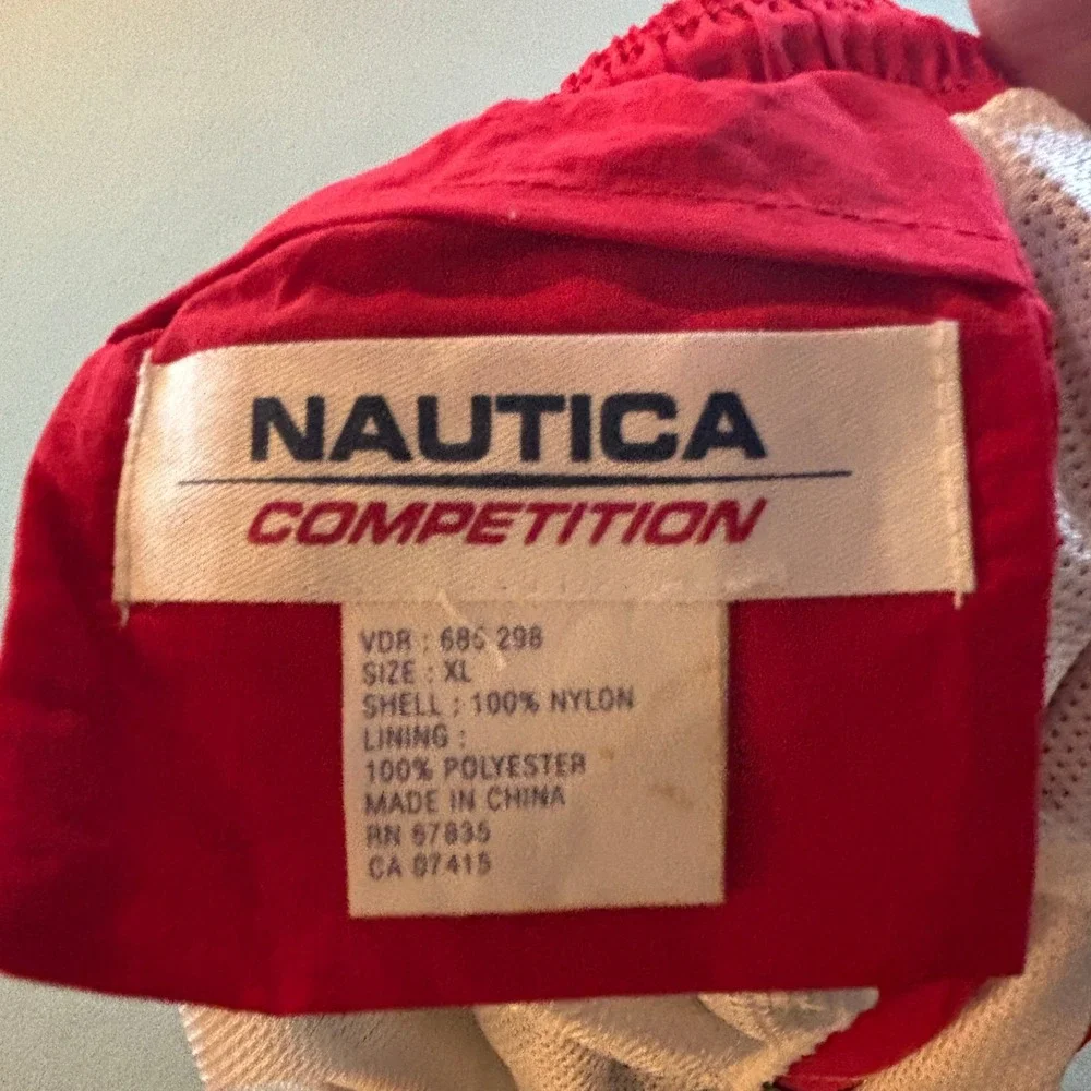VTG Nautica Competition Swim Trunks Mens XL Midnight Blue Nylon Y2K T84129